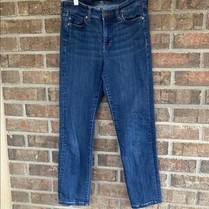 Liverpool Jeans Company Dark Blue Straight Leg Cropped jeans